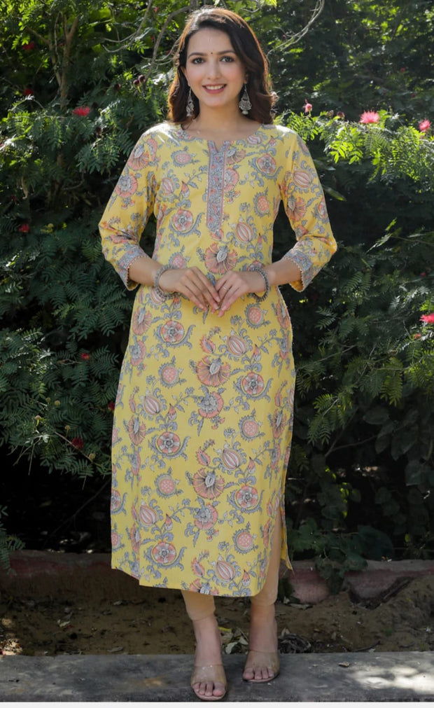 Hand Block Printed Cotton Kurti